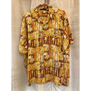 Natural Issue Men's XL/XG Novelty Print Short‎ Sleeve Button Up Shirt